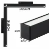 Lampa magnetyczna poprzeczna Click Black 24W 2x30cm