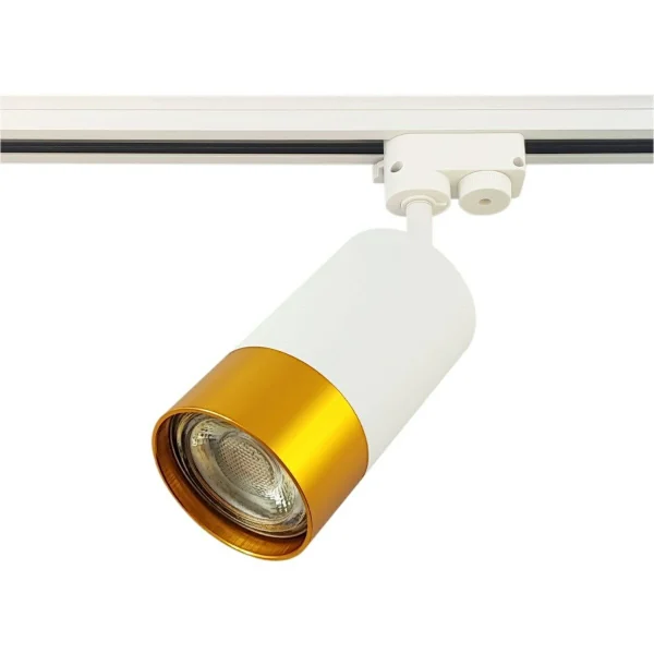 Reflektor szynowy 1-fazowy King GU10 biało-złoty